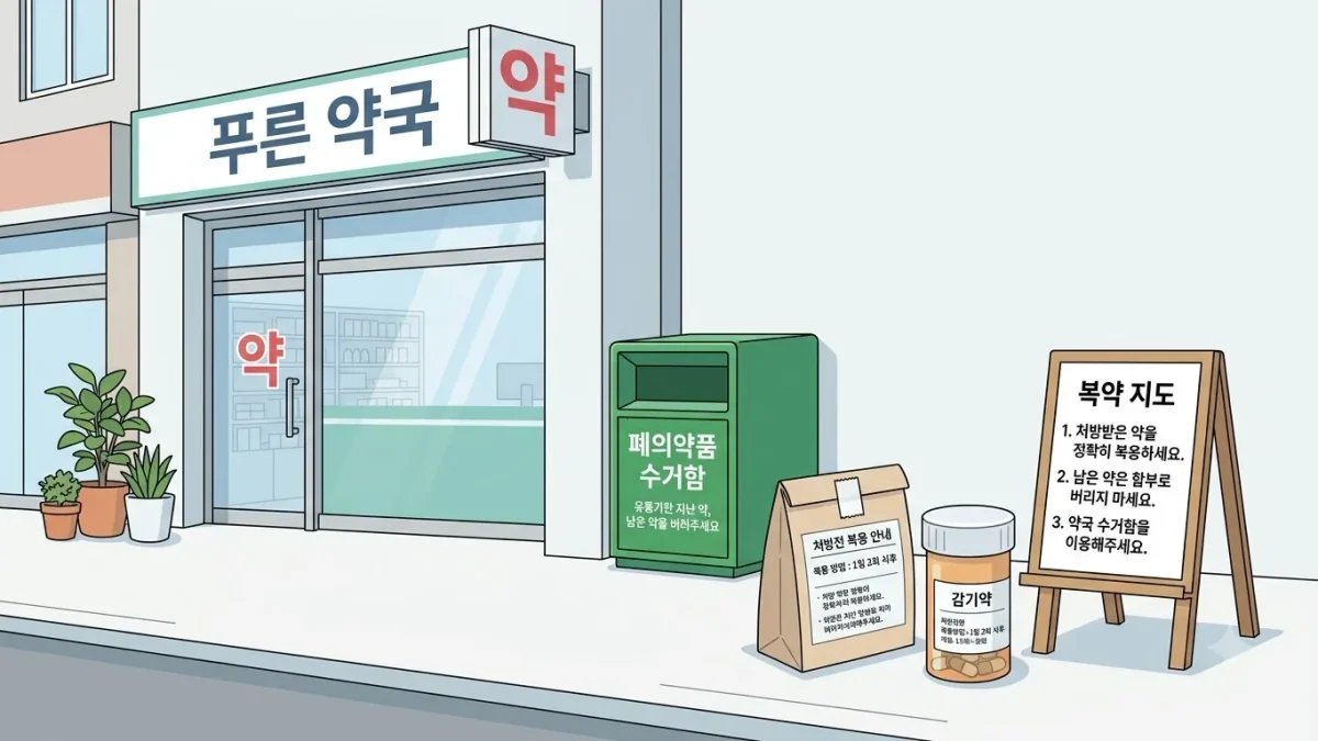 남은 약 버리는 법 — 폐의약품 수거함 이용 방법