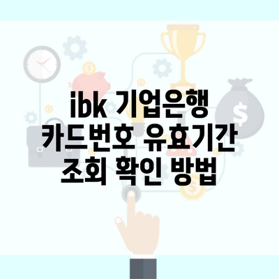 ibk 기업은행 카드번호 유효기간 조회 확인 방법