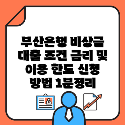 부산은행 비상금 대출 조건 금리 및 이용 한도 신청 방법 1분정리