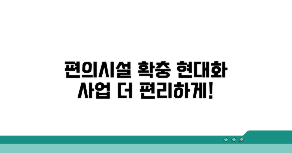 현대화 사업 편의시설 확충