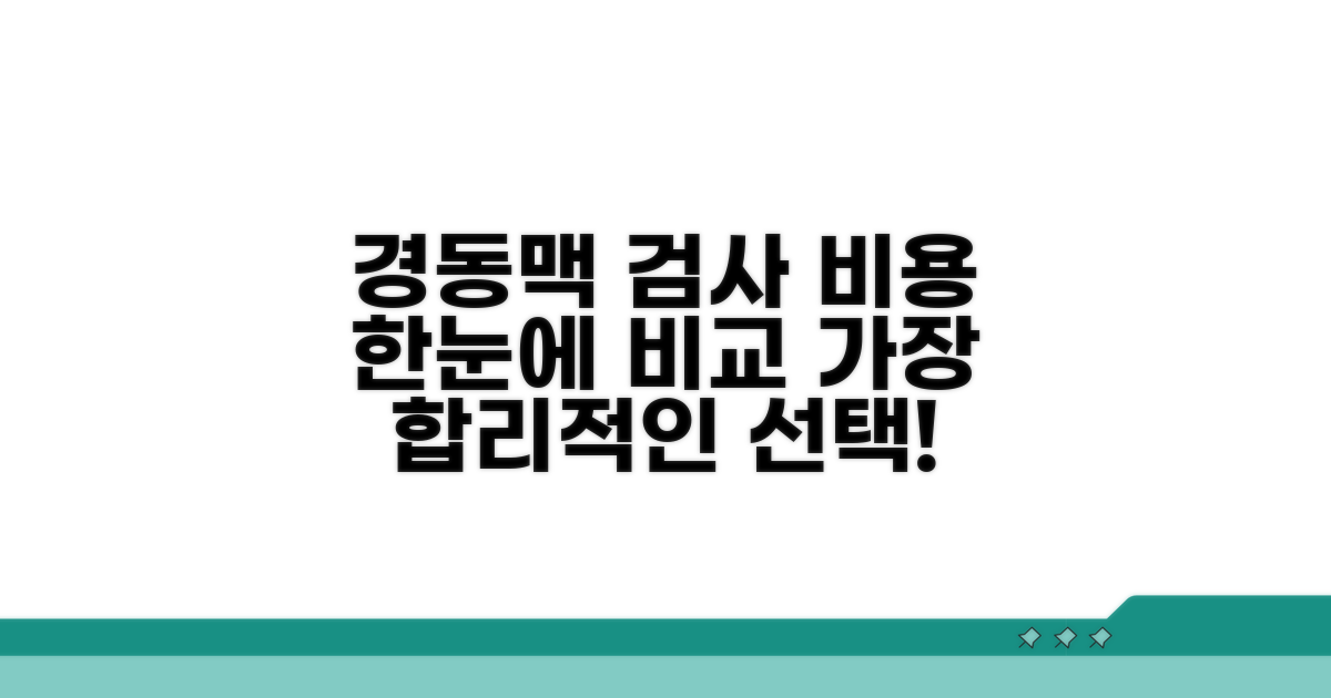 경동맥 검사비용, 한눈에 비교