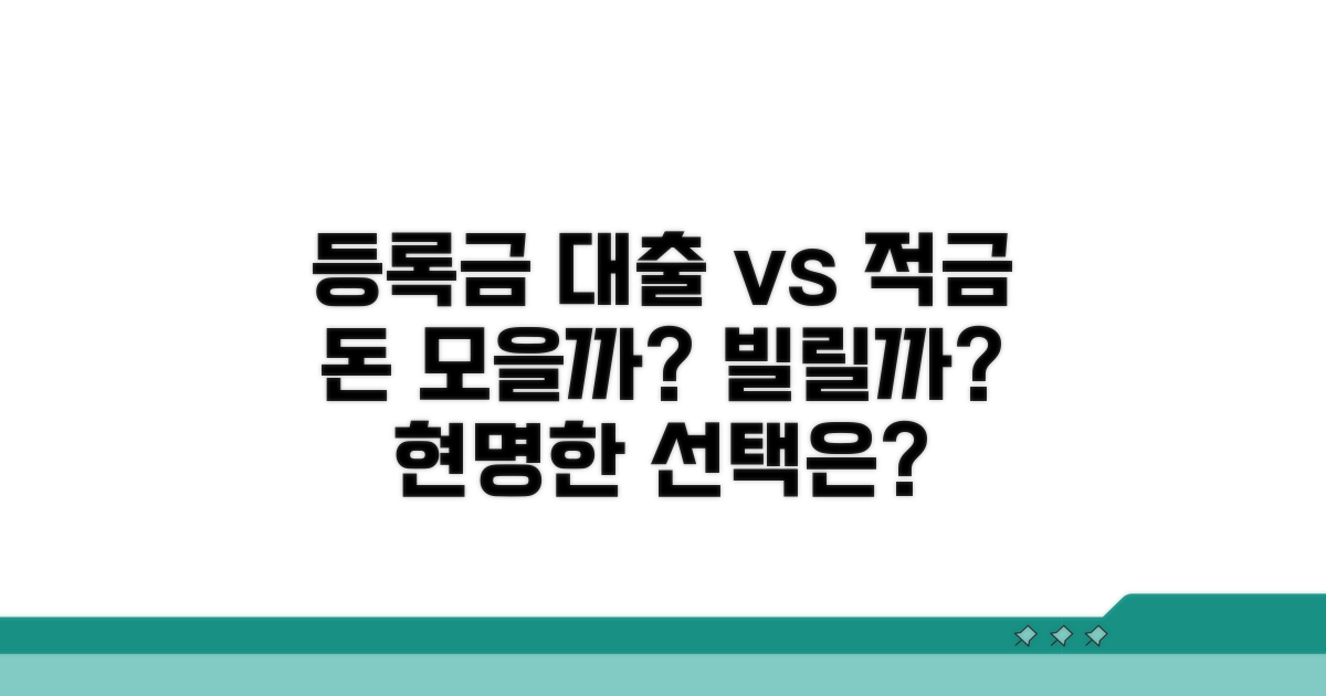 등록금 대출 vs 적금 비교