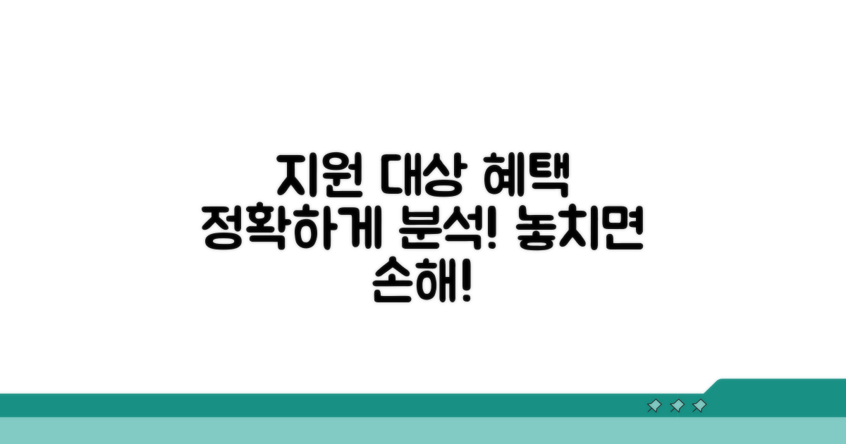 지원 대상 및 혜택 상세 분석
