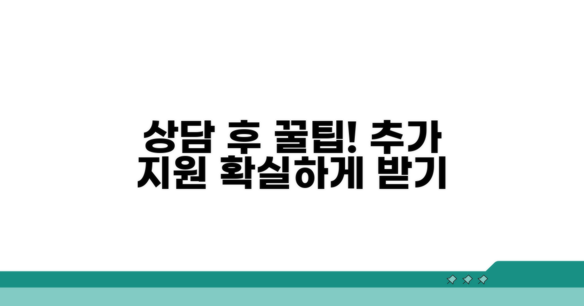 상담 후 추가 지원 방법 안내