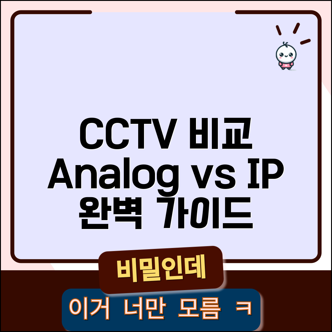 CCTV 카메라 종류 | 아날로그 IP 카메라 완벽비교