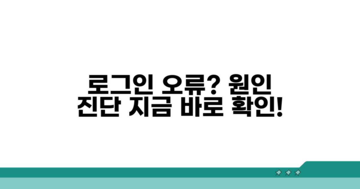 로그인 오류 원인과 증상 진단