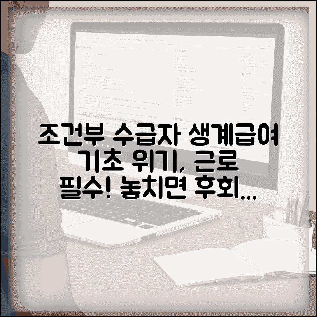조건부 수급자 생계급여 | 근로능력 있는 기초생활수급자 조건부과 대상