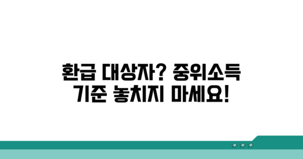 중위소득 기준, 환급 대상자는?