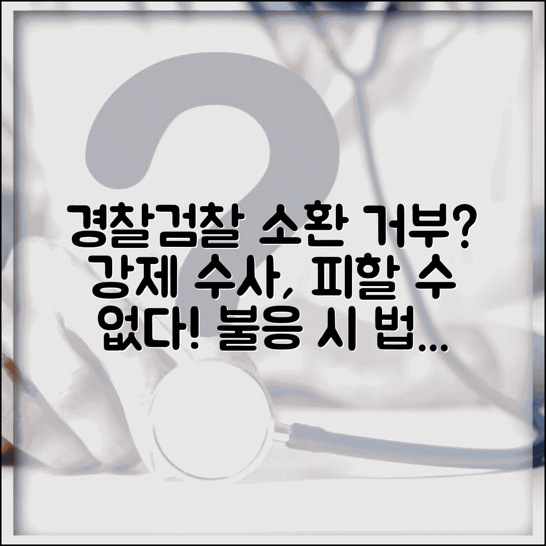 수사기관 소환 거부 | 경찰 검찰 출석요구서 불응시 강제수사 가능성
