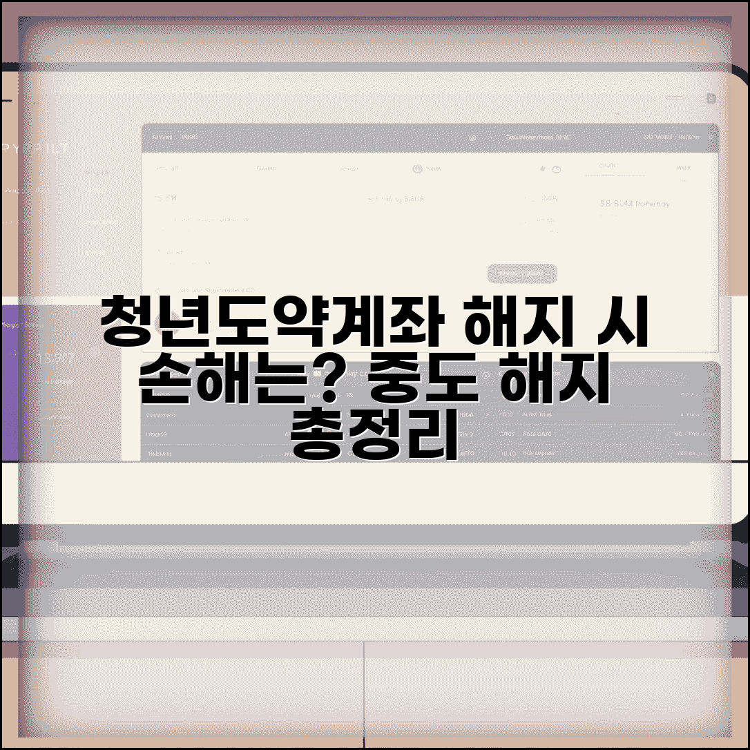 청년도약계좌 해지 조건 | 중도 해지시 손해는 얼마나