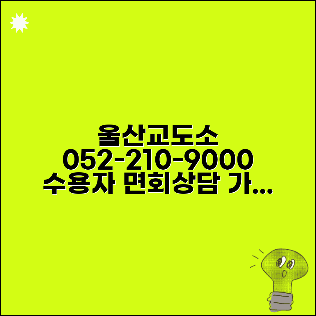 울산교도소 전화번호 052-210-9000 | 울산 지역 교정시설 수용자 면회 신청과 가족 상담