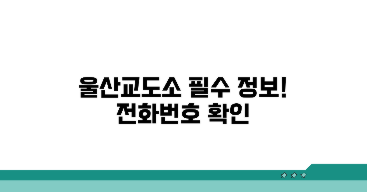 울산교도소 전화번호와 기본 정보