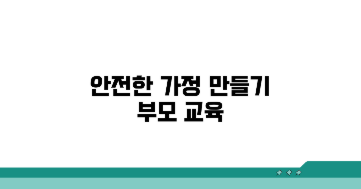 부모 교육: 안전한 가정 만들기