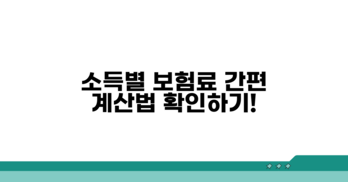 소득월액별 보험료 계산 방법
