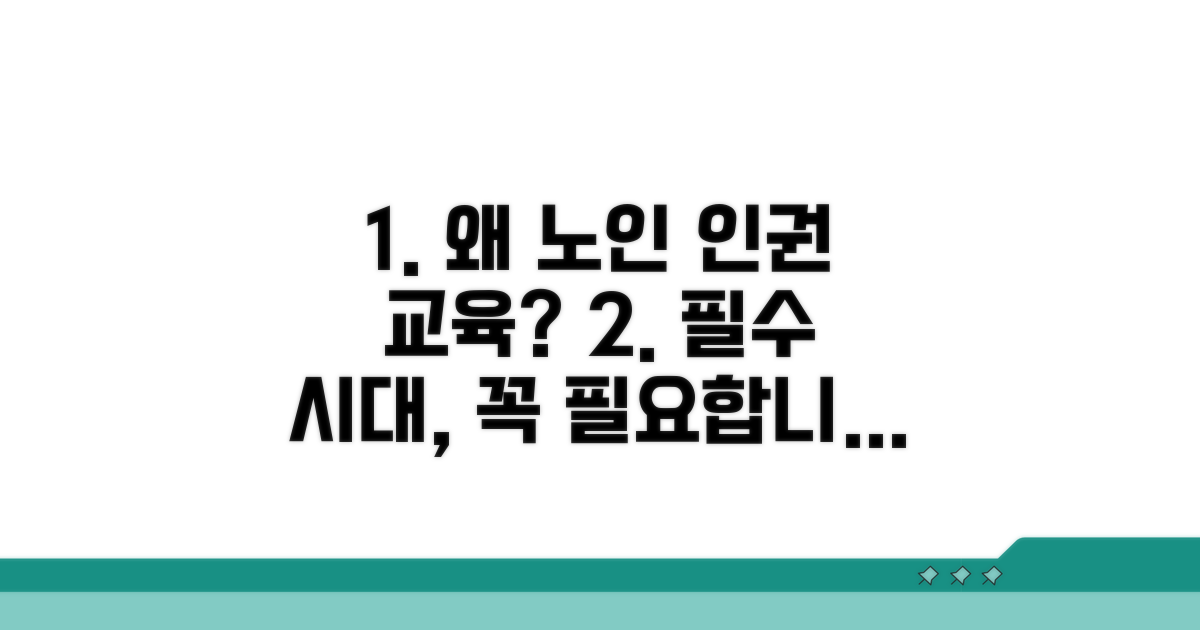 노인 인권교육 의무화, 왜 중요할까요?