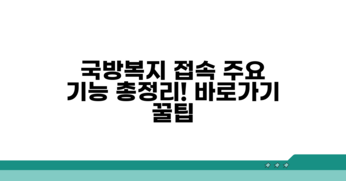 국방복지포털 접속과 주요 기능
