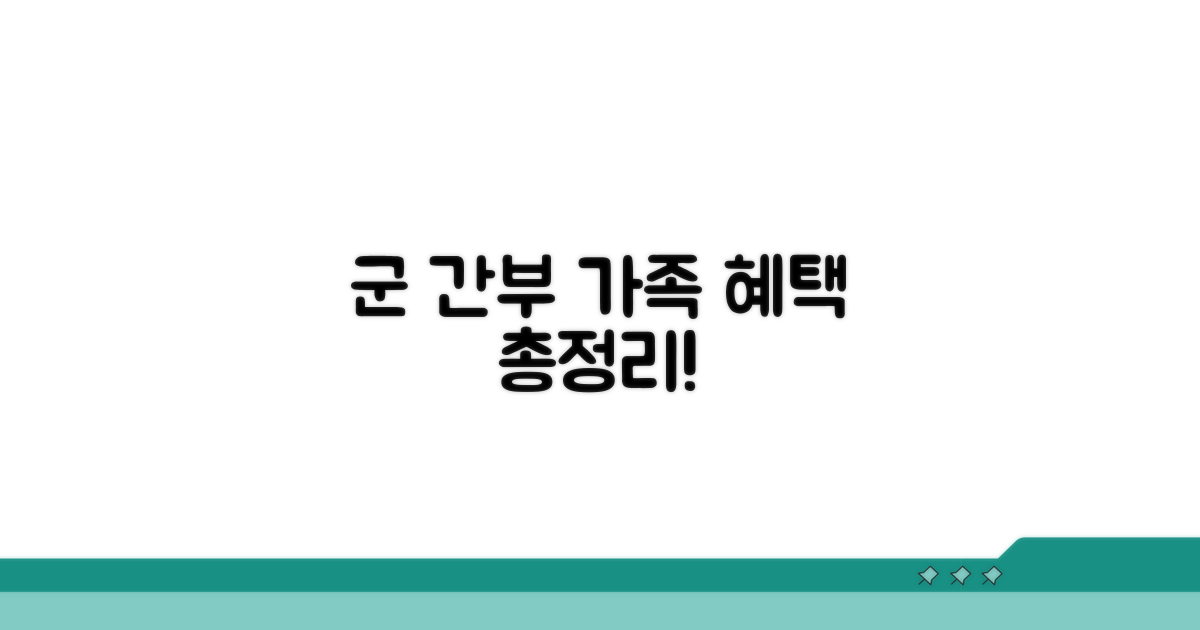 군 간부 가족 지원 혜택 총정리