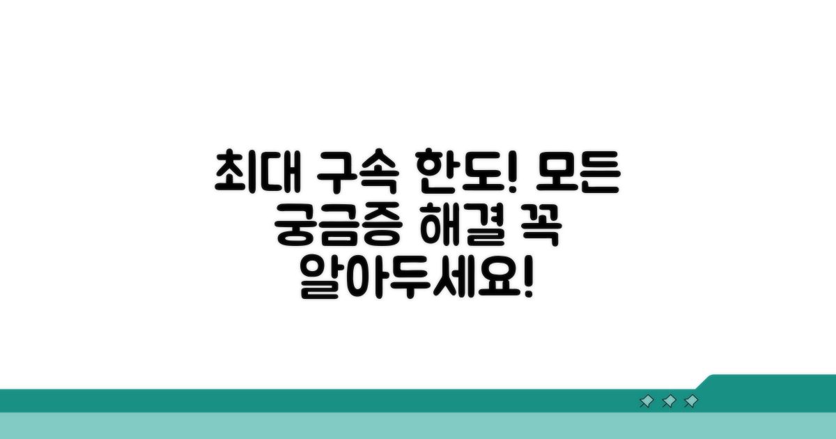 최대 구속기간 한도, 궁금증 해결