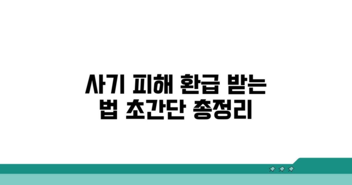 사기 피해 환급 방법 총정리
