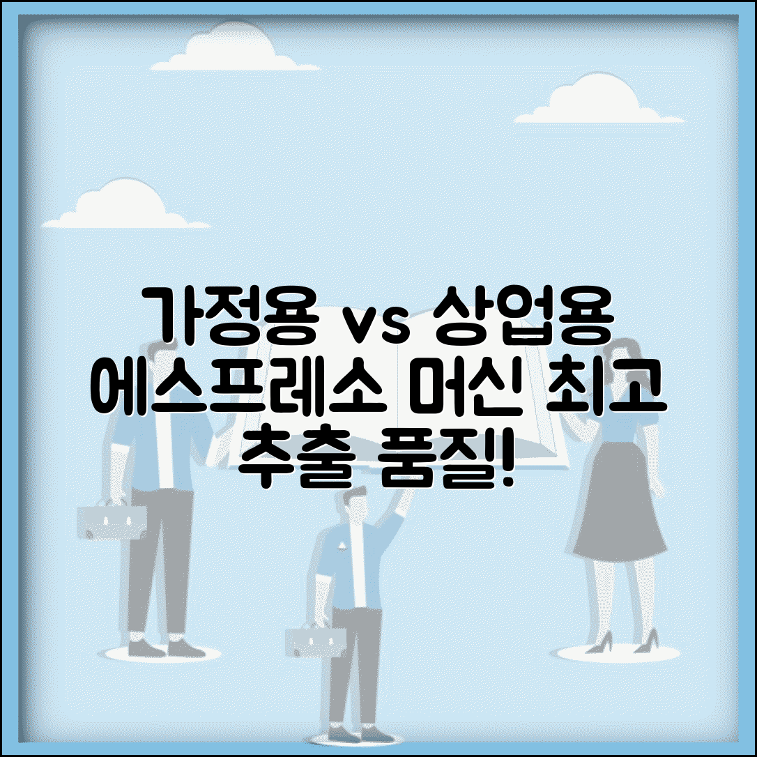 에스프레소 머신 가정용 vs 상업용 등급 | 커피 머신 등급 추출 품질