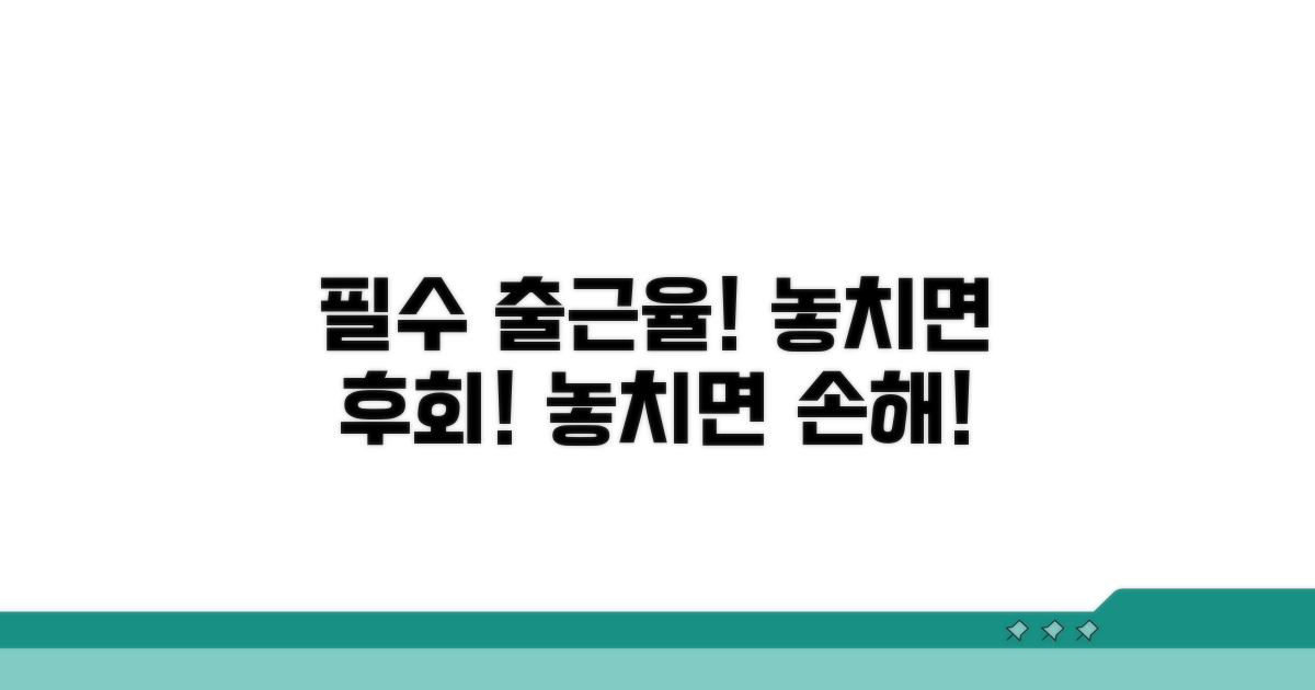 필수 출근율, 놓치면 손해