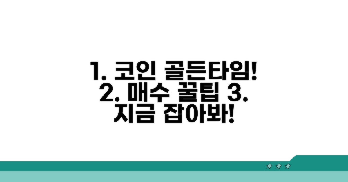 코인 매수 시점, 황금 타점 찾기