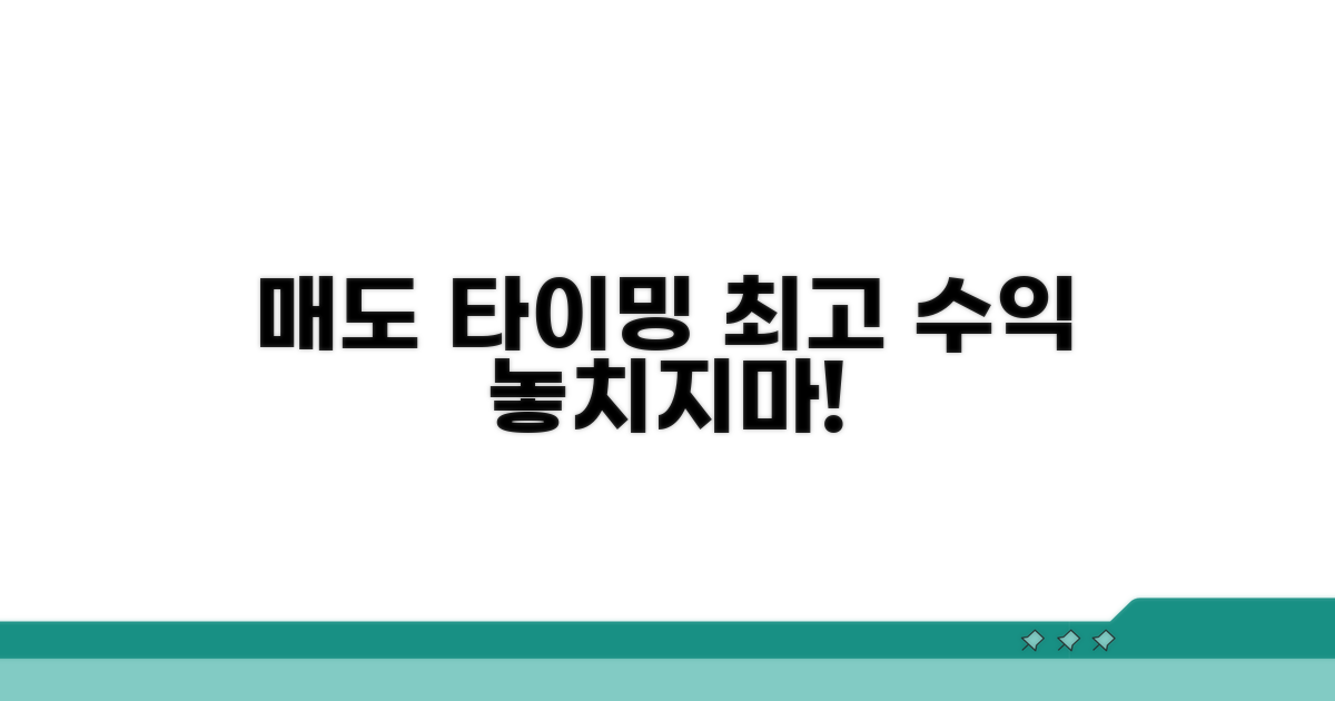 매도 타이밍, 수익 극대화 전략