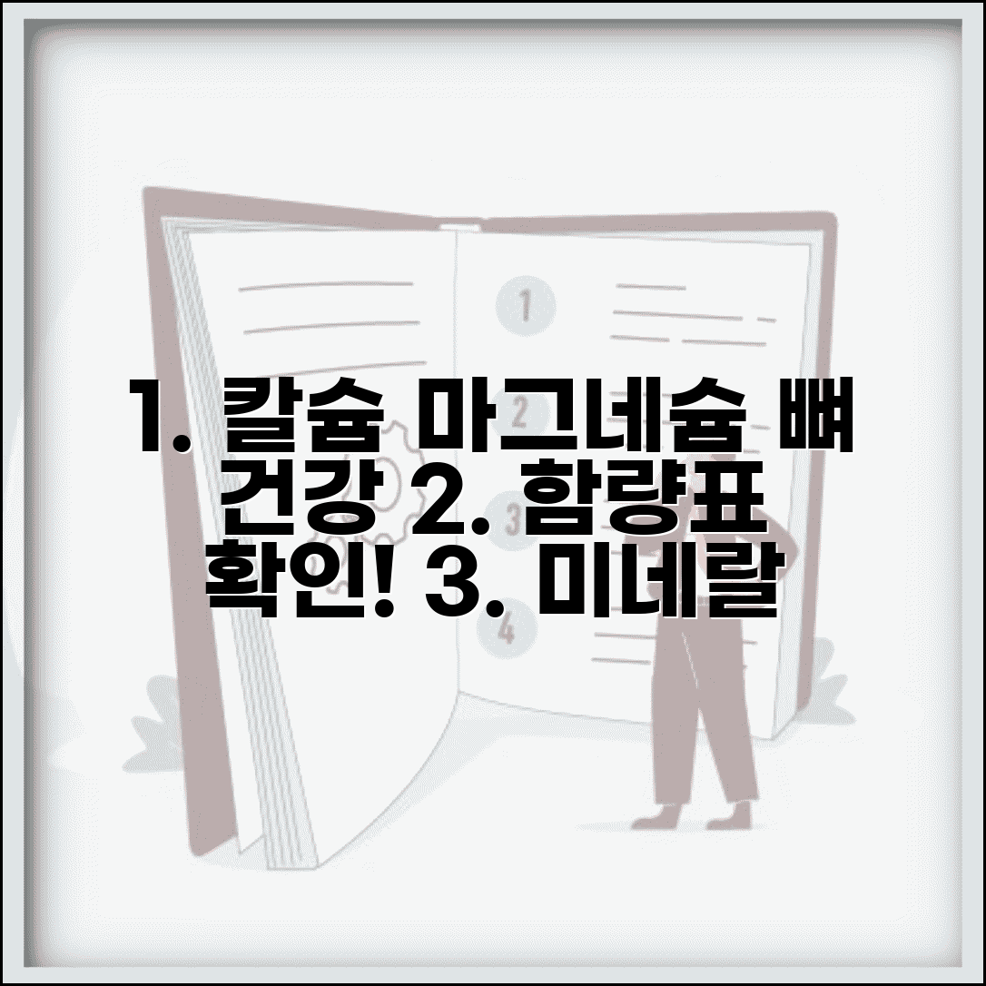 칼슘 마그네슘 보충제 함량표와 뼈 건강 미네랄 보충제 선택법