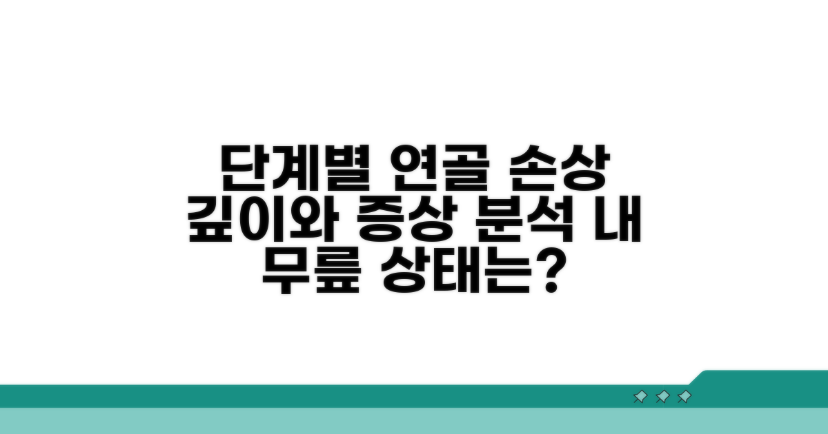 단계별 연골 손실 범위와 증상