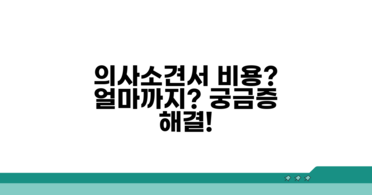 의사소견서 발급 비용, 얼마까지?