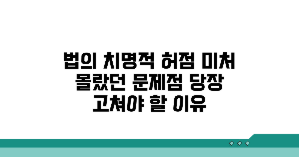 현행법의 허점과 문제점 진단