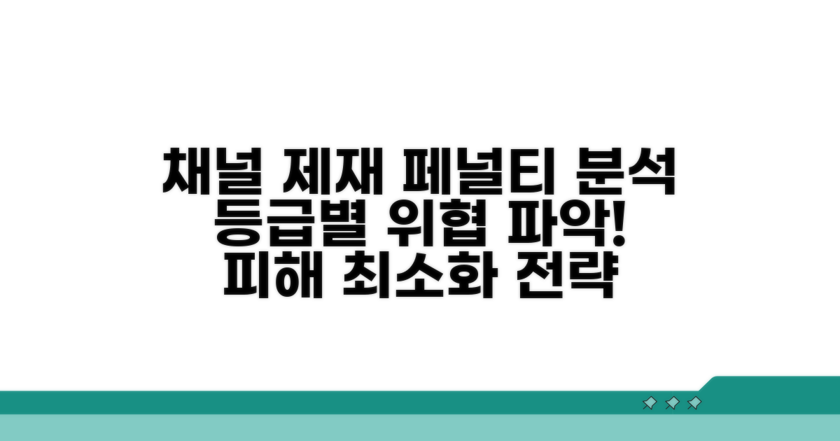 채널 제재 등급 및 페널티 분석