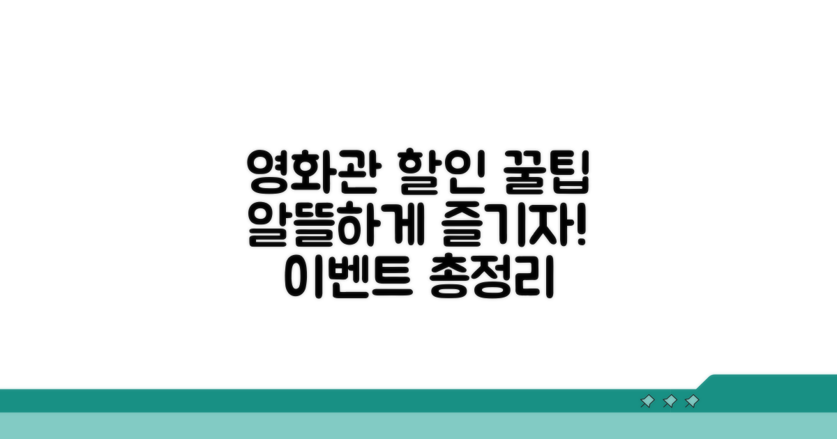 영화관 할인 혜택 총정리