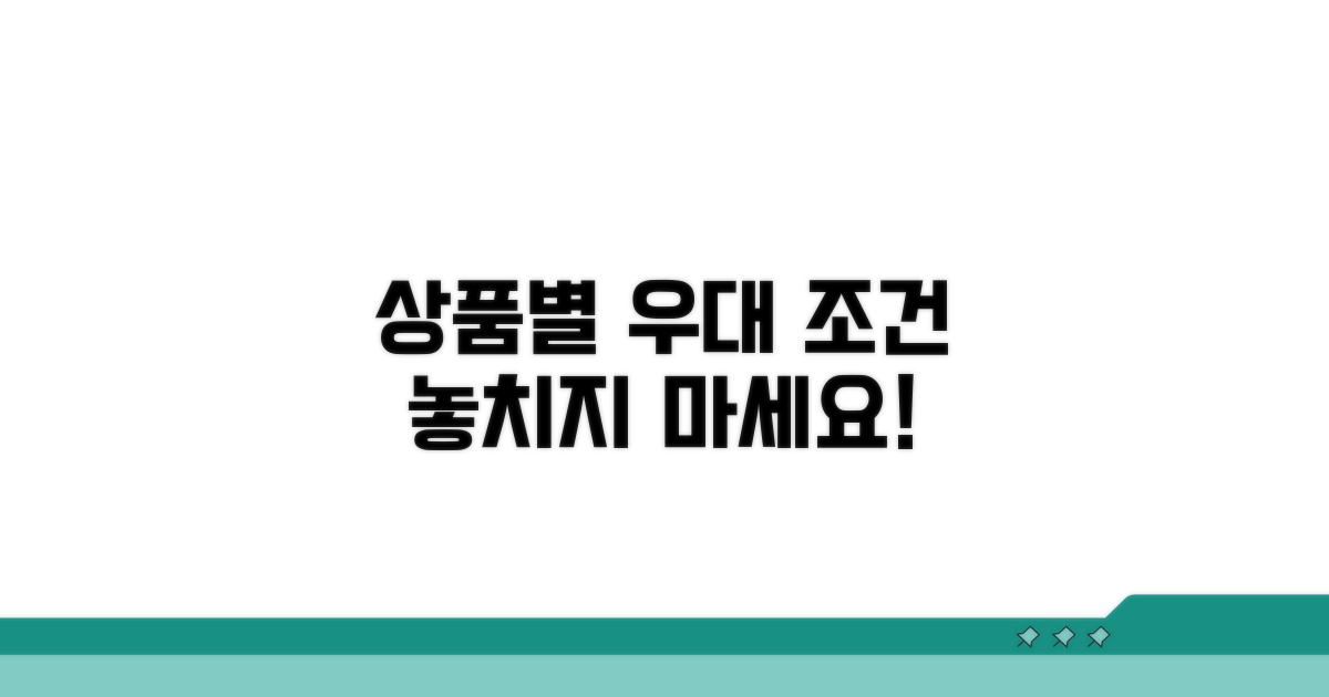 상품별 우대 조건 확인