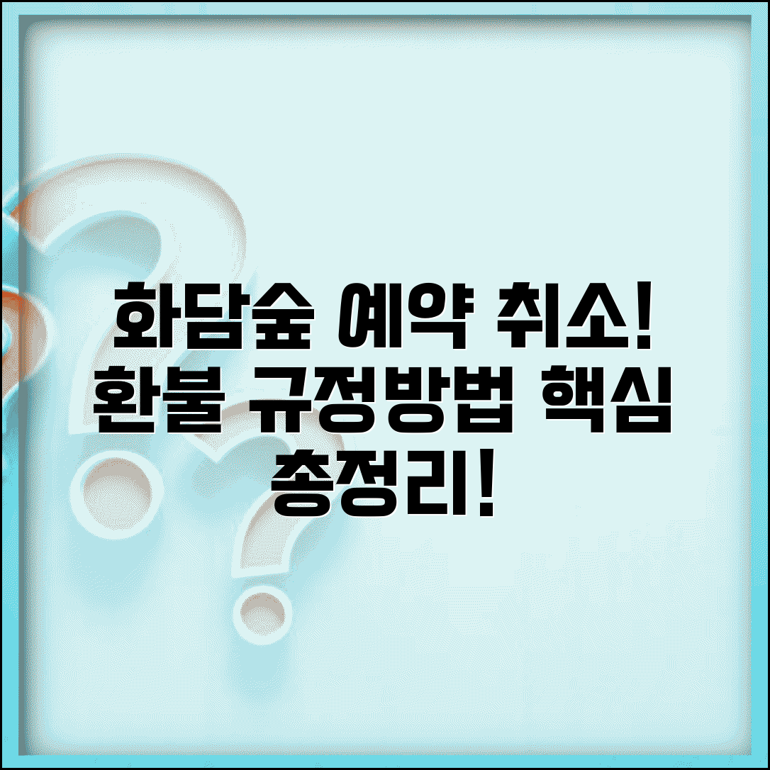 화담숲 예약 취소 방법 총정리 | 홈페이지/전화 취소절차 | 시간대별 환불규정