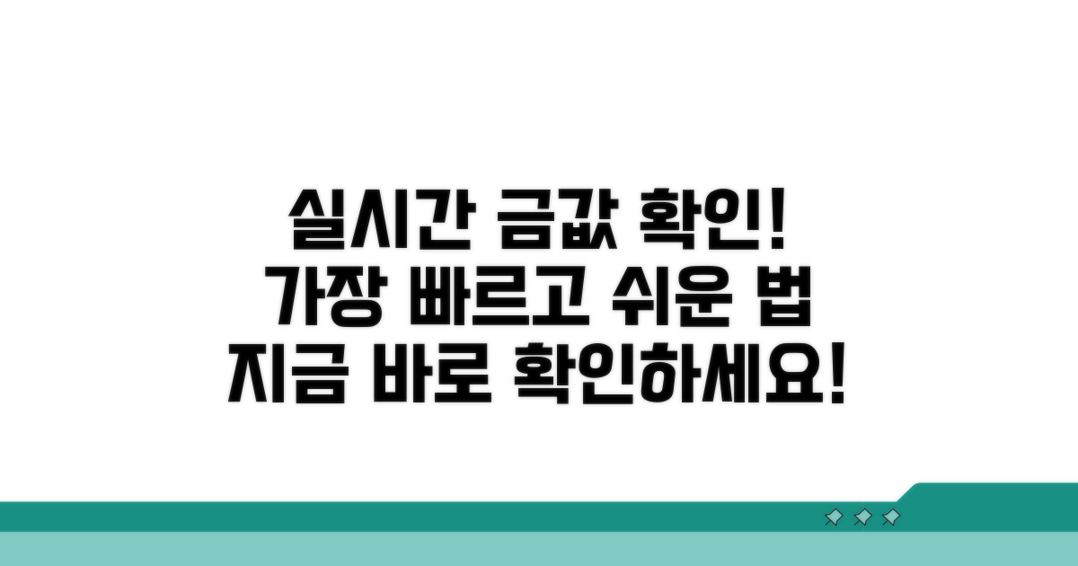 실시간 금값 확인 방법
