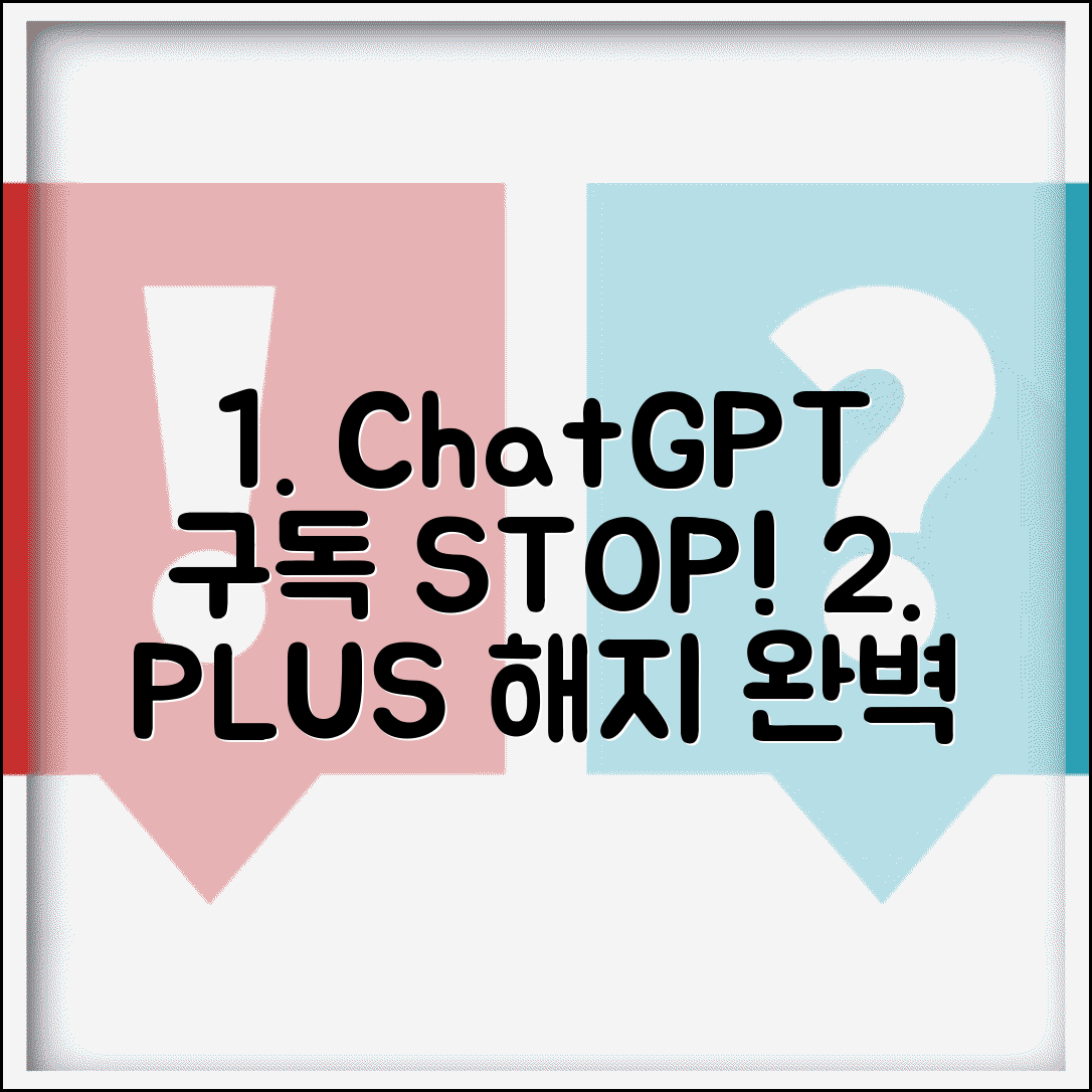 챗GPT 구독 취소 | ChatGPT 플러스 구독 해지 완벽정리
