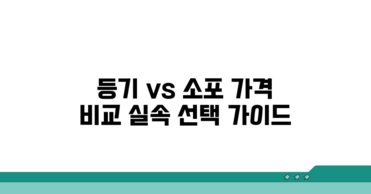 등기우편과 소포, 가격 비교 및 선택 가이드