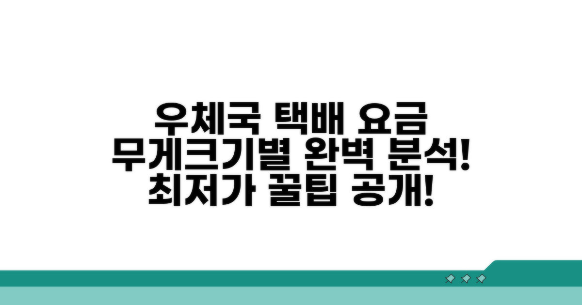우체국 택배 요금, 크기별 무게별 완전 분석
