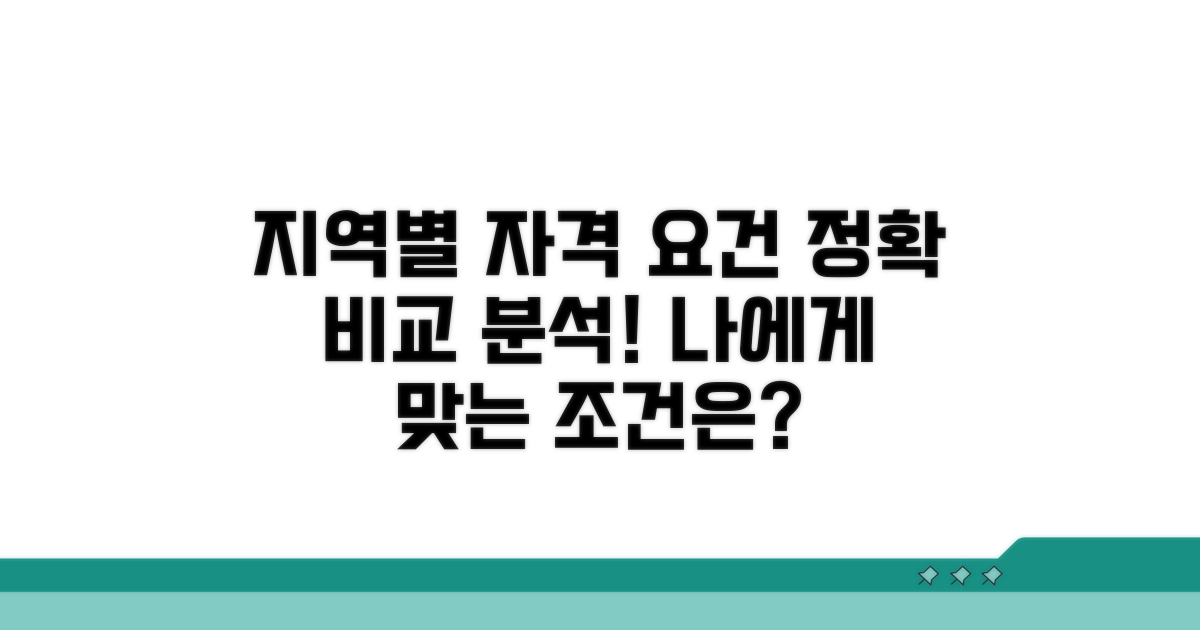 지역별 자격 요건 비교 분석