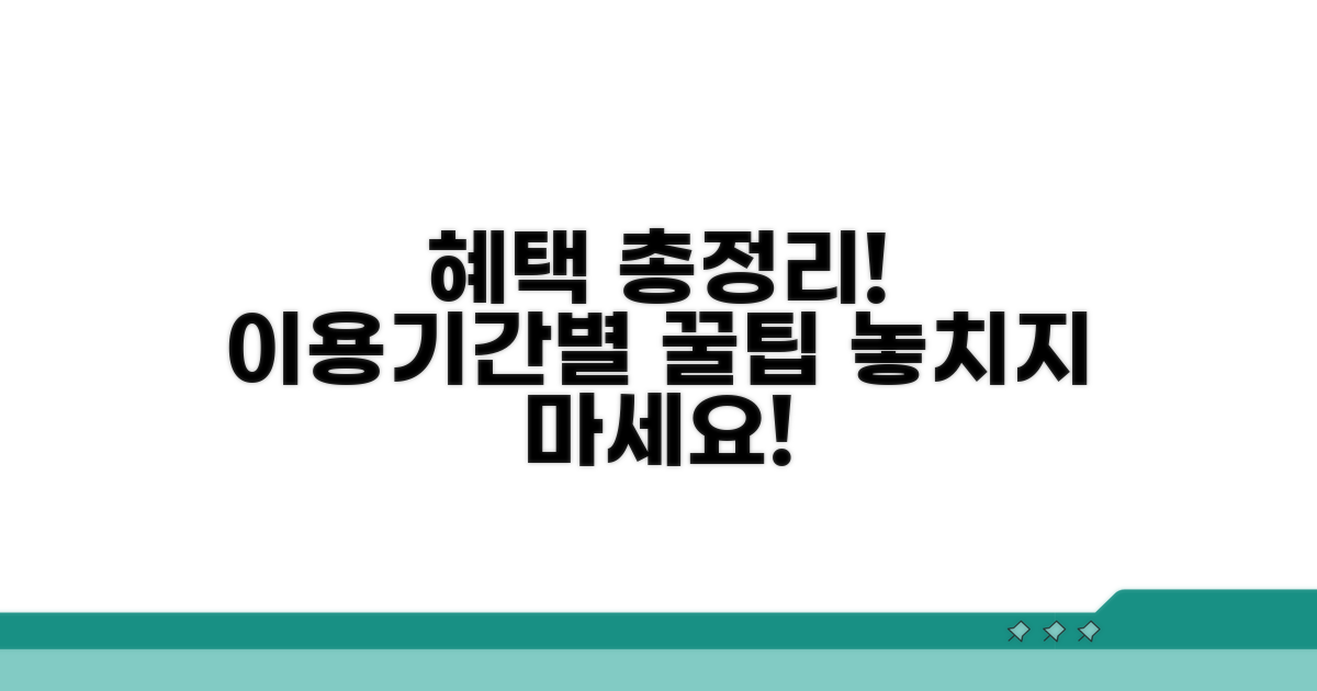 이용기간별 혜택 총정리