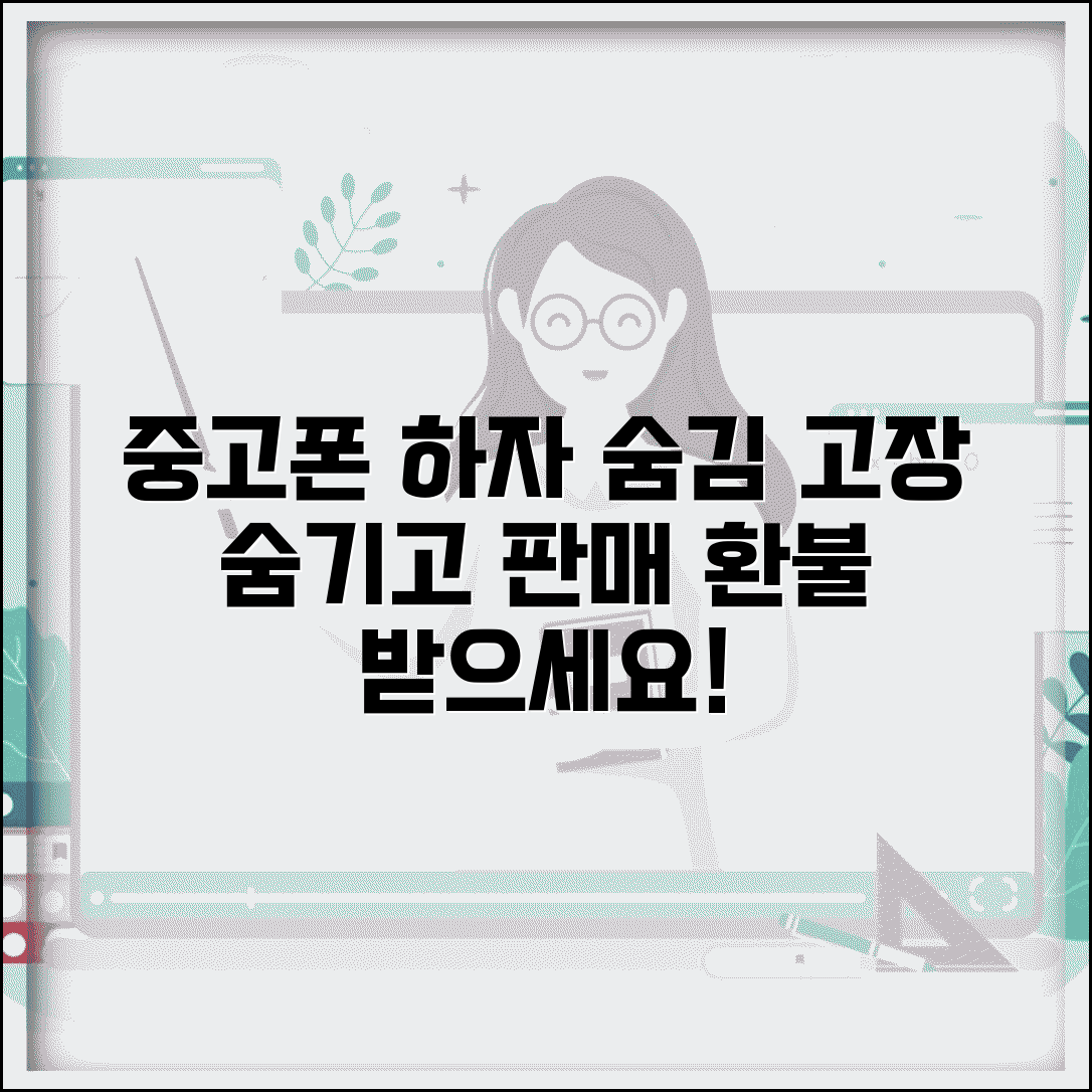 중고폰 하자 숨김 | 중고 휴대폰 고장 숨기고 판매 환불