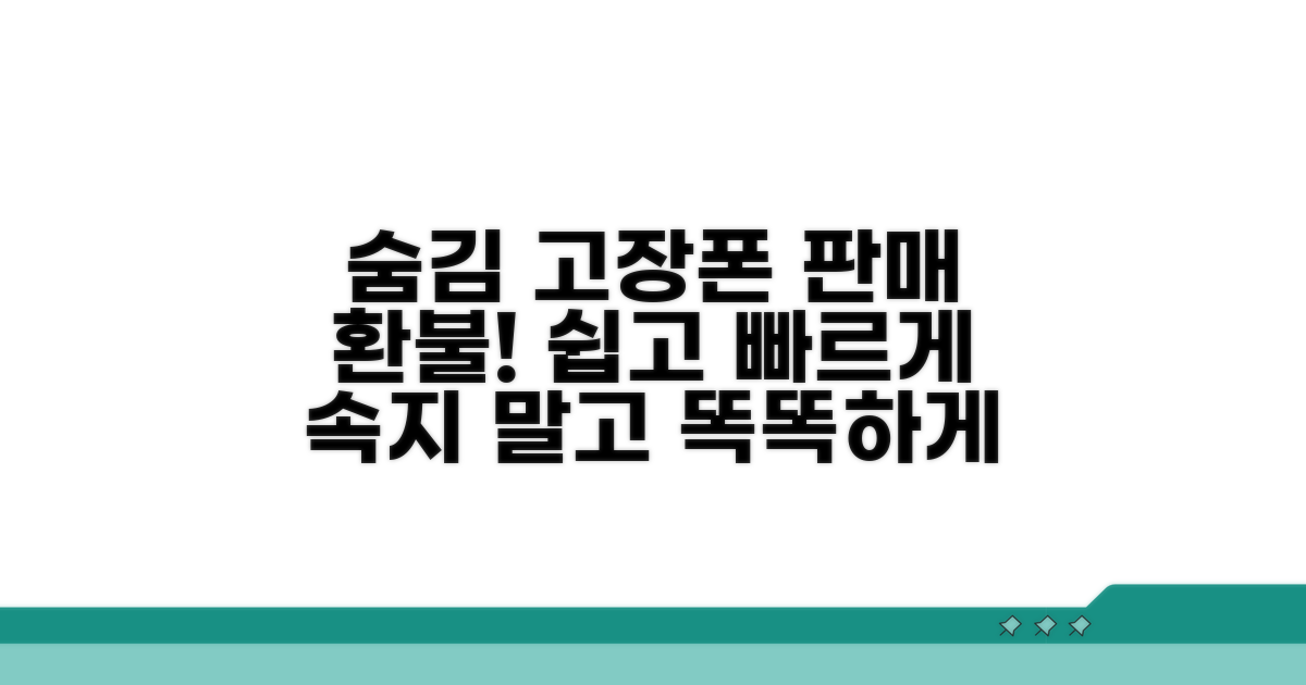 고장 숨긴 휴대폰 판매, 환불 절차