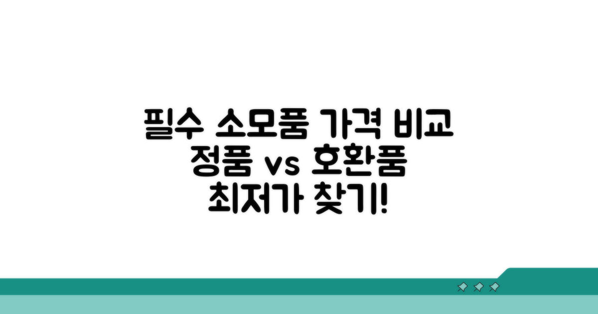 주요 소모품 교체 비용 비교