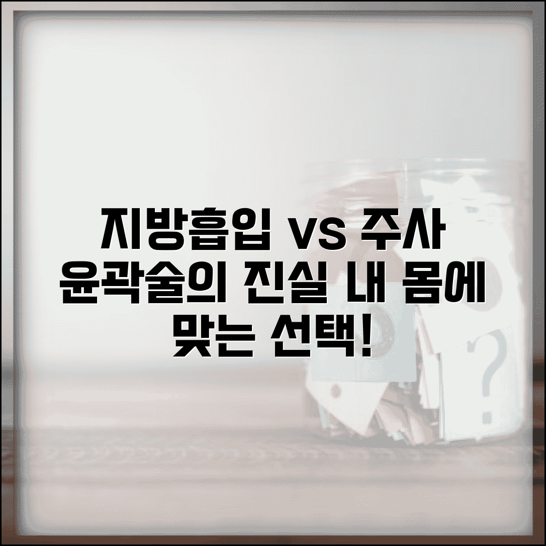 지방 흡입 vs 지방 분해 주사 비교 | 지방 흡입 윤곽 주사 차이