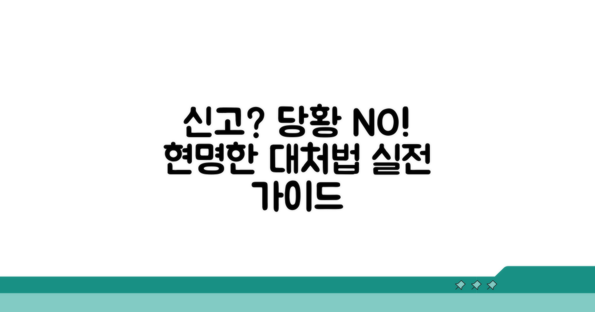 신고 받았을 때 대처 방법 상세 가이드