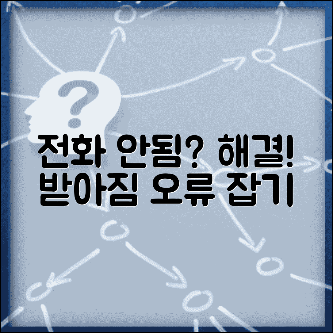 전화 수신 안됨 해결 | 전화 안받아짐 오류