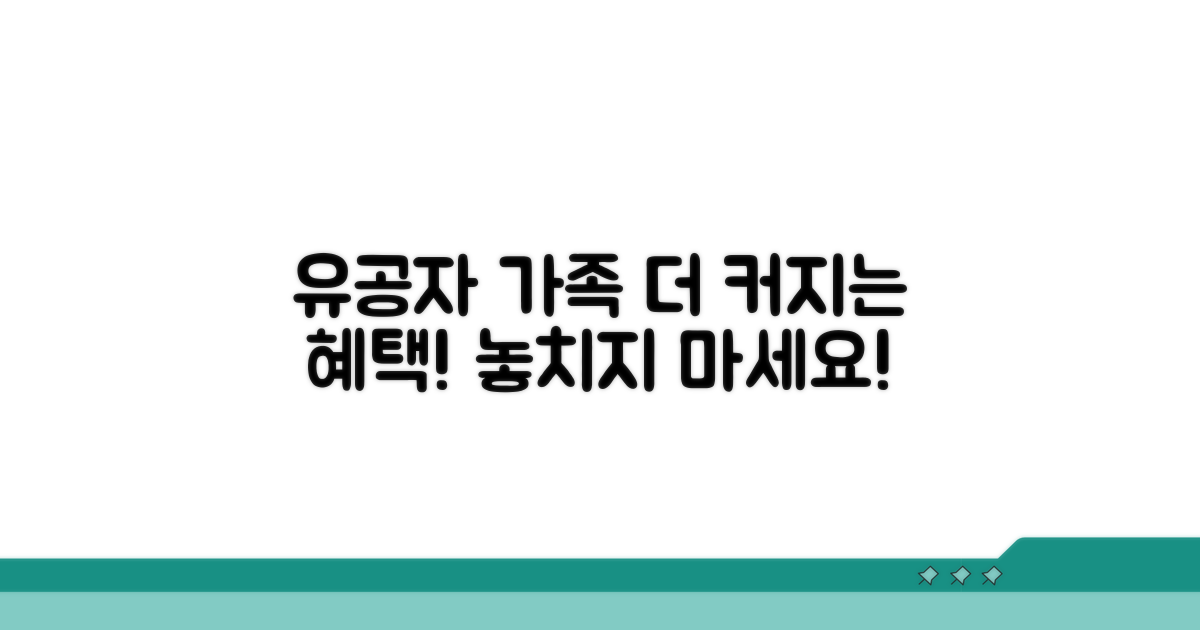 유공자 가족을 위한 추가 혜택