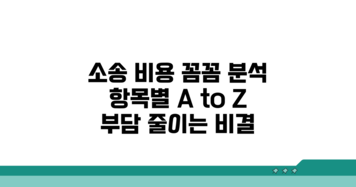 소송 비용, 항목별 상세 분석