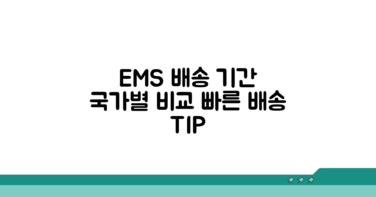국가별 EMS 배송 기간 비교